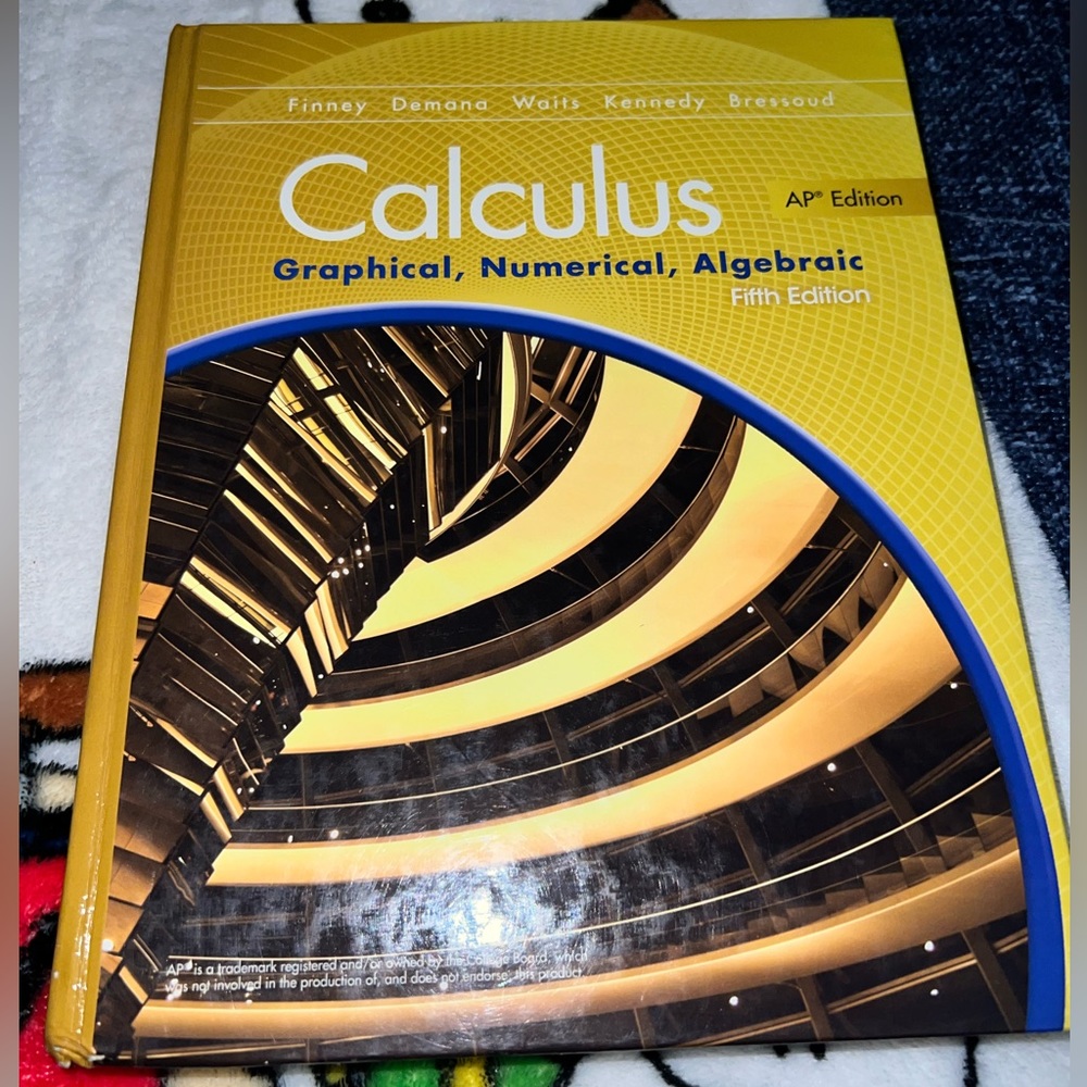 Calculus Graphical, Numerical, Algebraic. AP+5th edition. ISBN 978-0-13-331161-7
